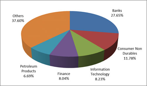 Graph 4: Top portfolio holdings in Mirae Asset Tax Saver Fund-2