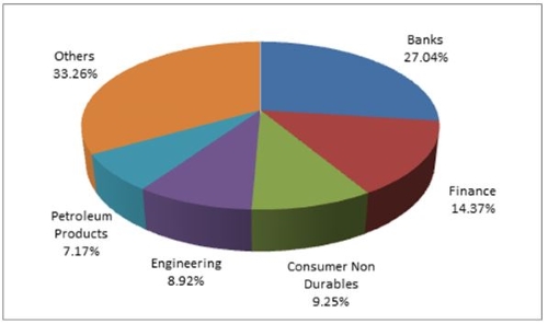 Graph 4: Top portfolio holdings in SBI Bluechip Fund 