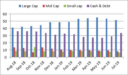 SBI Equity Hybrid Fund Portfolio Allocation And Market Capitalisation Trend