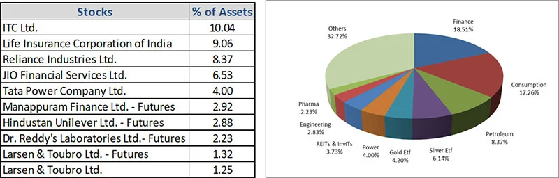 What are the top portfolio holdings in Quant Multi Asset Fund? 